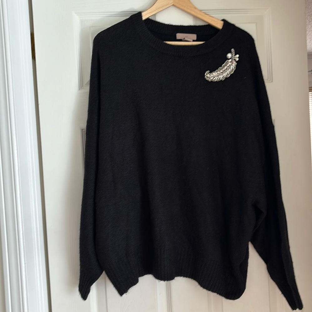 Black embellished sweater.